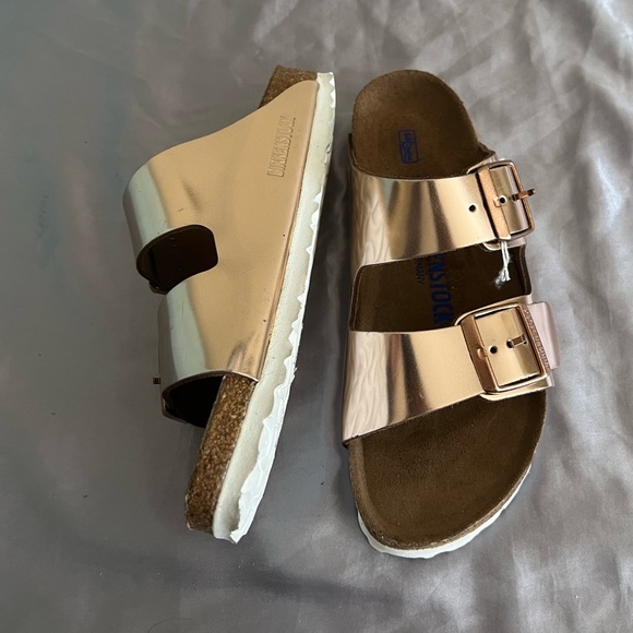 Birkenstock Arizona Rosegold Sandals New EU 37, US 6 - Picture 8 of 9